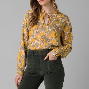 prAna Wild at Heart Long Sleeve Floral Blouse. Women’s size medium